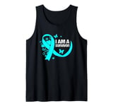 Teal Ribbon Butterfly I Am A Survivor Scleroderma Warrior Tank Top