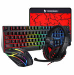 Nouveau jeu PC multimédia filaire gaming USB clavier souris 3,5 mm casque...