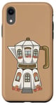 iPhone XR Coffee House in a Stovetop Espresso Maker, Cute Illustration Case