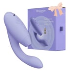 Womanizer Duo 2 Clitoral Sucking Rabbit Vibrator - Clit G-spot Vibrating Sex Toy - 14 Intensity Levels & 10 Vibration Modes - Waterproof G spot Vibrating Toy - Rechargeable Dual Stimulator - Lilac