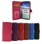 New Standcase Wallet Motorola One Action (Svart)