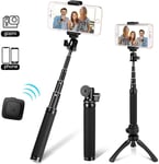 Bluetooth Selfie Stick Tripod 3 in 1 Aluminum Wireless Remote Tripod Stand