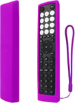 Housse Coque En Silicone Pour Hisense Vidaa Tv Télécommande En2D36H En2J36H En2F36H Erf2S36H, Etui De Protection Pour Hisense Tv Télécommande, Antidérapage, Antisismique, Lavable - Violet