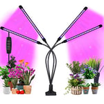 JINHONGTO Lampe Plante Interieur, 4 Têtes Lampe Horticole 10 Niveaux de Luminosité Éclairage Horticole, Lampe Pour Plante 3 Modes Lampe Croissance Spectre Complet Avec Chronométrage AUTO - ON/OFF