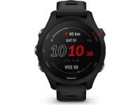 Garmin Forerunner 255S Music Smartwatch, svart ram med vitt silikonarmband