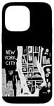 Coque pour iPhone 14 Pro Max Profitez de New York City The Big Apple Street Food Doodles Map