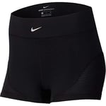 Nike W NP AEROADPT 3IN Short Sport Femme, Black/Black/(Metallic Silver), FR : S (Taille Fabricant : S)