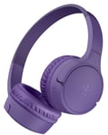 Belkin SoundForm Mini Kids Wireless Headphones with Built-In Microphone, 30H of Playback Time, & Fun Stickers - Over-Ear Headsets for Online Learning, School, Travel, iPhone, iPad, Galaxy - Purple