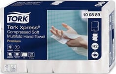 Tork Premium H2 Z-Fold 2-Lagers Handduksark L24xw21.2Xd8cm Nyfiber Fsc Vit,12 Pk X 225 St/Kartong