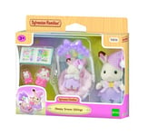 Sylvanian Families - Le Coucher des sœurs Lapin Chocolat - 2 Figurines et Accessoires - Plongez dans l'univers de la Famille Sylvanian - Figurines Miniatures - Jouet Enfant 3 Ans et + - 5806