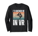 Cool Virtual Reality Art For Men Women Kids Goggles VR Gamer Long Sleeve T-Shirt