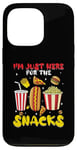 Coque pour iPhone 13 Pro Jeu de football amusant Sports I'm Just Here For The Snacks