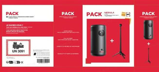 Pack Vidéoprojecteur Anker Capsule 3 Noir + Trépied à batterie