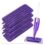 4 Remplacement Lingettes Reutilisable Lavables pour Balais Swiffer WetJet Spray en Microfibre