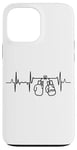 Coque pour iPhone 13 Pro Max Tenue d'entraînement de boxe Boxer Heartbeat Heartline ECG