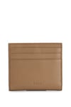 BOSS Mens Jaimie Bifold Card c Folding Card Holder in Grained Leather with Embossed Logo