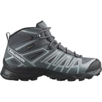 Salomon X Ultra Pioneer Mid Gore-Tex Women's Hiking Waterproof Shoes, All weather, Secure foothold, and Stable & cushioned, Ebony, 3.5