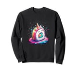 Cute Unicorn Sushi Whimsical Rainbow Sushi Roll Art Design Sweatshirt