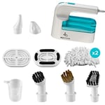 NuSteam Handheld Steam Cleaning System - 11 Piece Kit - Heats up to 152°C - Clean your Entire Home - Easy to Use - Works on Ovens, Bathrooms, Work Surfaces, Showers, Sinks & Tiles