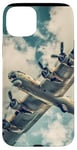 Coque pour iPhone 15 Plus Design aéronautique vintage du bombardier B-17 Flying Fortress de la Seconde Guerre mondiale