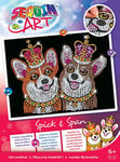 SEQUIN ART Mammut 8011805 Peinture à Paillettes Chien Kit Complet avec Cadre en polystyrène, modèle d'image, Paillettes, épingles, Instructions (français Non Garanti), kit de Bricolage pour Enfants