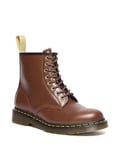 DR MARTENS Men's 8 Eye Boot, Brown Norfolk Flat & Brown Borg Fleece, 8 UK