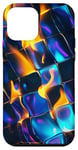 Coque pour iPhone 12 mini Art abstrait psychédélique bleu électrique futuriste