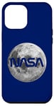 iPhone 12 Pro Max Retro NASA Worm Logo Full Moon Space Graphic Apollo Artemis Case