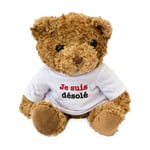 NEW - Je Suis Désolé Cute Teddy Bear - Gift To Say Sorry - Present Cadeau