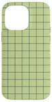 Coque pour iPhone 14 Pro Max Vert à carreaux, pastel danois, design pour le printemps, minimaliste