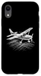 Coque pour iPhone XR Avion à hélice 3D Wireframe - Amoureux d'avion vintage