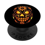 Day of The Dead Face Paint Jack-O-Lantern Pumpkin PopSockets Swappable PopGrip