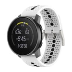 Värikäs silikonikellon ranneke 22MM Suunto Race S -kelloon Sininen + harmaa