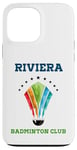 Coque pour iPhone 13 Pro Max Riviera - Raquette de badminton Club Athletics California Preppy