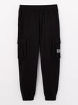 EA7 Emporio Armani Boys Core Id Cargo Jog Pants - Black, Black, Size 4 Years