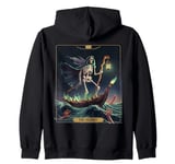 Gothic Halloween Grim Reaper Horror The Hermit Tarot Card Zip Hoodie