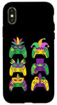 Coque pour iPhone X/XS Mardi Gras Manette de Jeu Vidéo Jester Chapeau Gamers Enfants