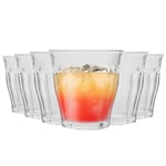 Duralex Picardie Glass Juice Water Tumblers Glasses Set Clear 250ml x6