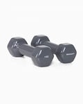 BOOMFIT Mancuernas de Vinilo 1Kg (Pareja), Unisex-Adult Vinyl Dumbbells 1Kg (Pair), Grey, One Size -