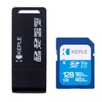 128GB SD Memory Card with USB Reader Adapter Compatible with Nikon COOLPIX S6900 S7000 S9900 S33 S32 S31 S01 S02 S6800, SLR L26 L810 L610 L820 L28, W100 W300 B600 A100 A300 A900 A1000 Digital Camera