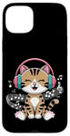 Coque pour iPhone 15 Plus Music Cats Musical Note Outfit For Musicians Headphone Cat