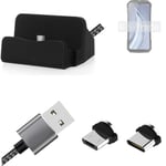 Charging Station for Doogee V30 + USB-Typ C u. Micro-USB-Adapter