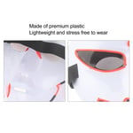 (with Red Light)Masquerade Glowing Mask With EL Cold Light Plastic White PA