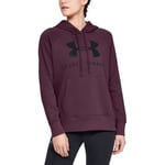 Under Armour Rival Fleece Sportstyle Hoodie Vinröd Small Dam