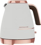 Beko Cosmopolis Dome Kettle WKM8307W, Retro White Rose Gold Design, 1.7L