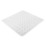 Gedy G-Solid Tapis antidérapant de Douche avec ventouses, Dimensions : 53 x 53 cm, Tapis de Bain en résine, Finition Transparente, Design R&S, fabriqué en Italie, Tapis Lavable en Machine, 2 Ans de