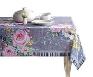 Maison d' Hermine Sweet Rose Lavender - Lush Lavender Roses Nappe 100% Coton pour la Cuisine Dîner Table Décoration de fête Mariage, fête mères Printemps/Été (Rectangle, 160cm x 220cm)