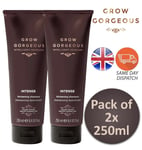 Grow Gorgeous Intense Thickening Hydrating Flat Hair Care Shampoo 250ml 2 Packs