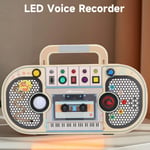 Kids Wood Sensory Board Sound Recorder Shape Analog Tape Recorder Sensory Toy◀