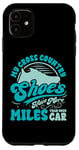 Coque pour iPhone 11 Mes chaussures de cross-country ont plus de milles pour